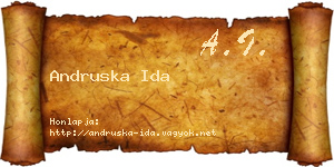 Andruska Ida névjegykártya