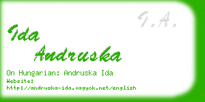 ida andruska business card